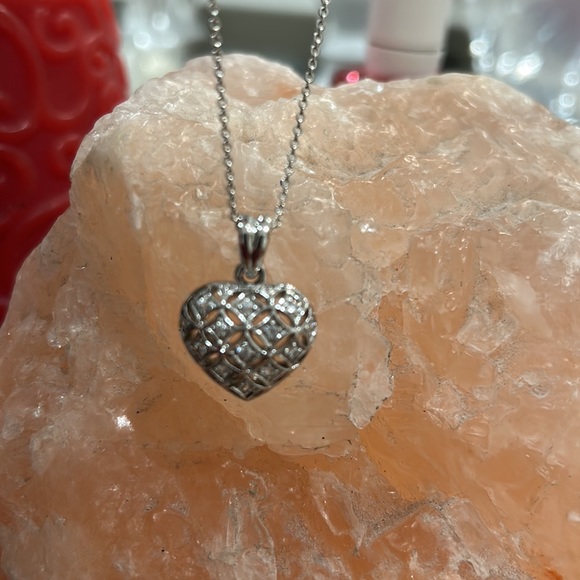 Sterling Silver Heart Necklace - Picture 5 of 8